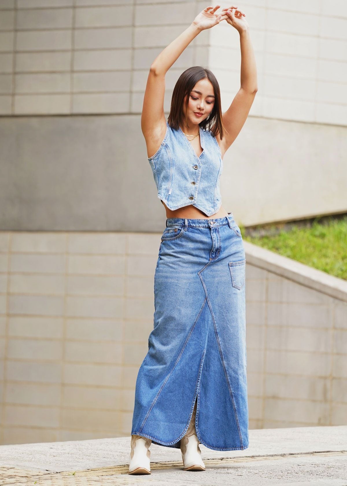 Jean Faldas De Moda 2021 Largas Falda Vaquera Invierno 2021