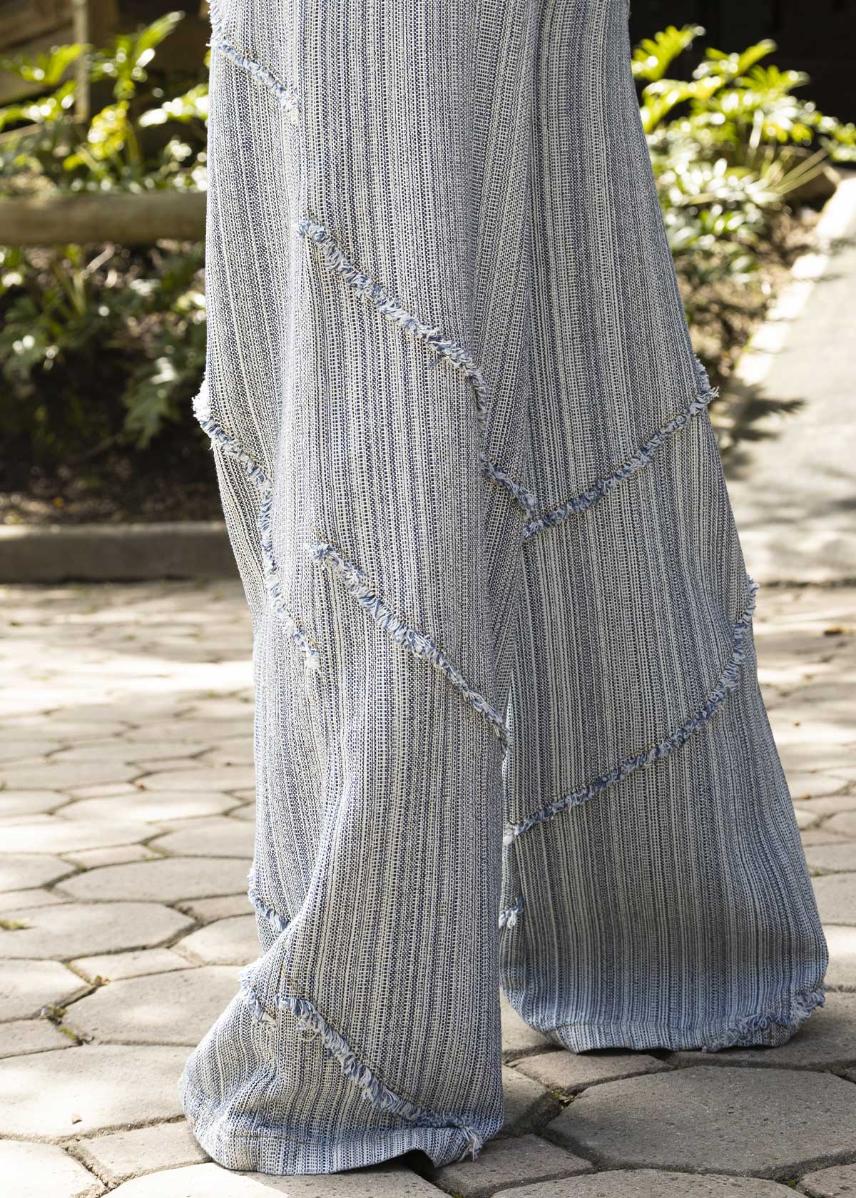 Wide leg rayas desflecado