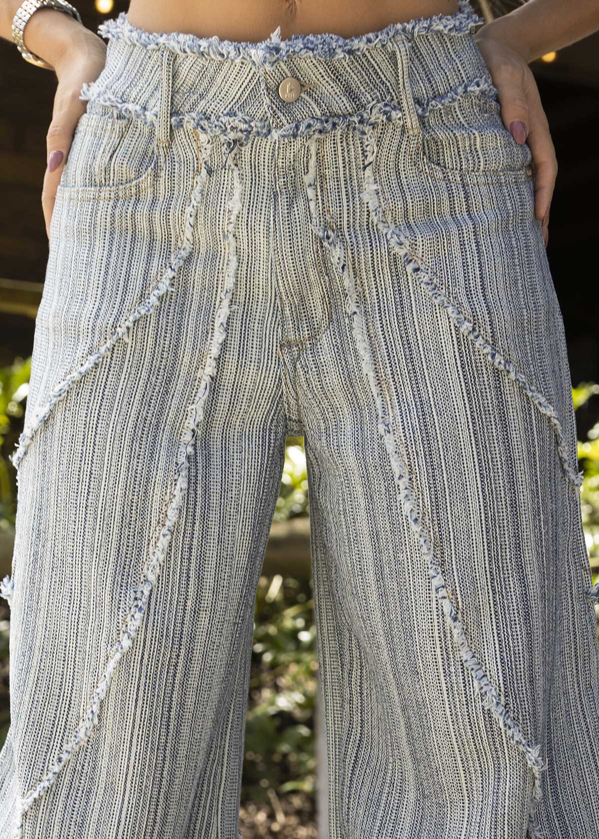 Wide leg rayas desflecado