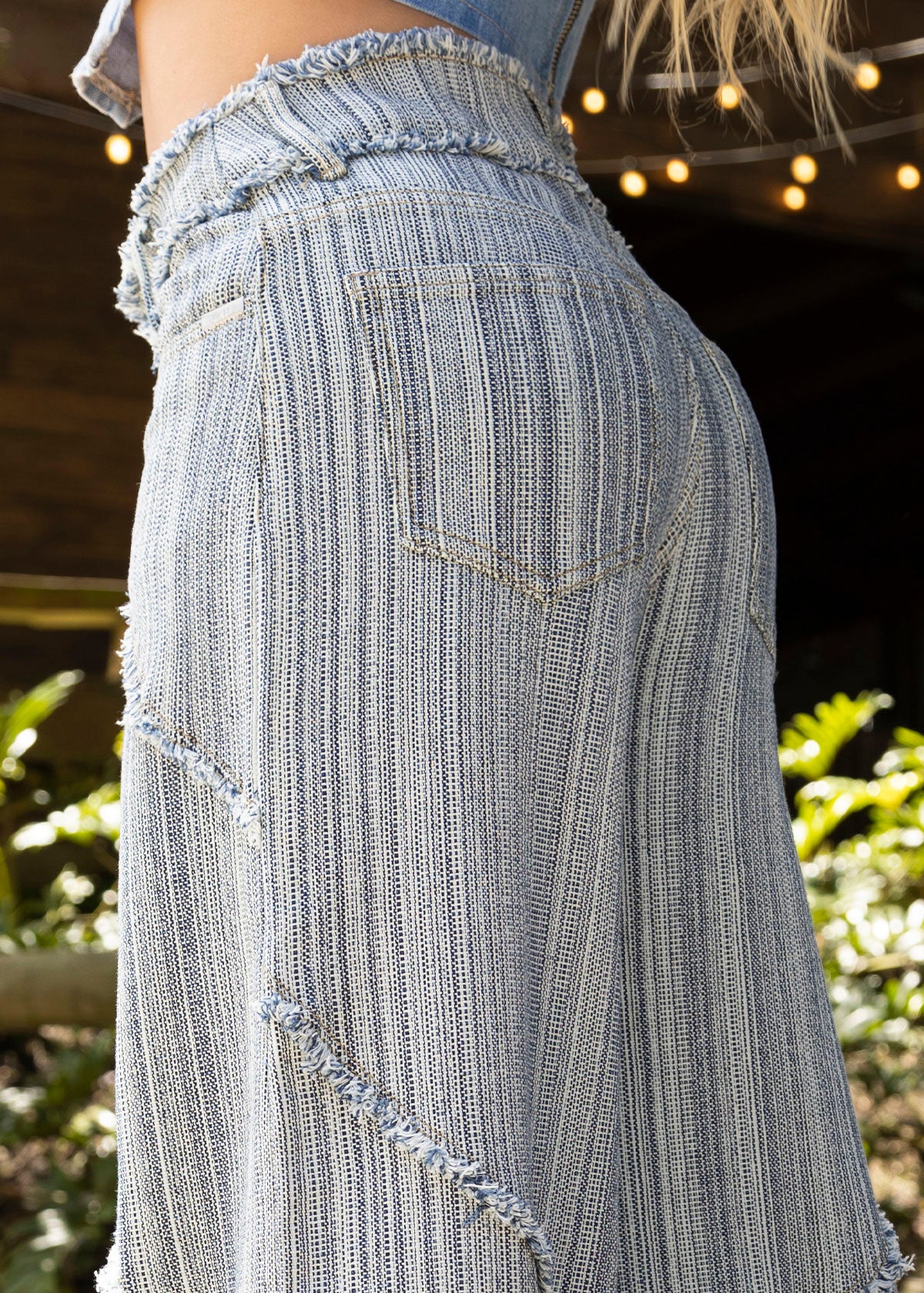 Wide leg rayas desflecado