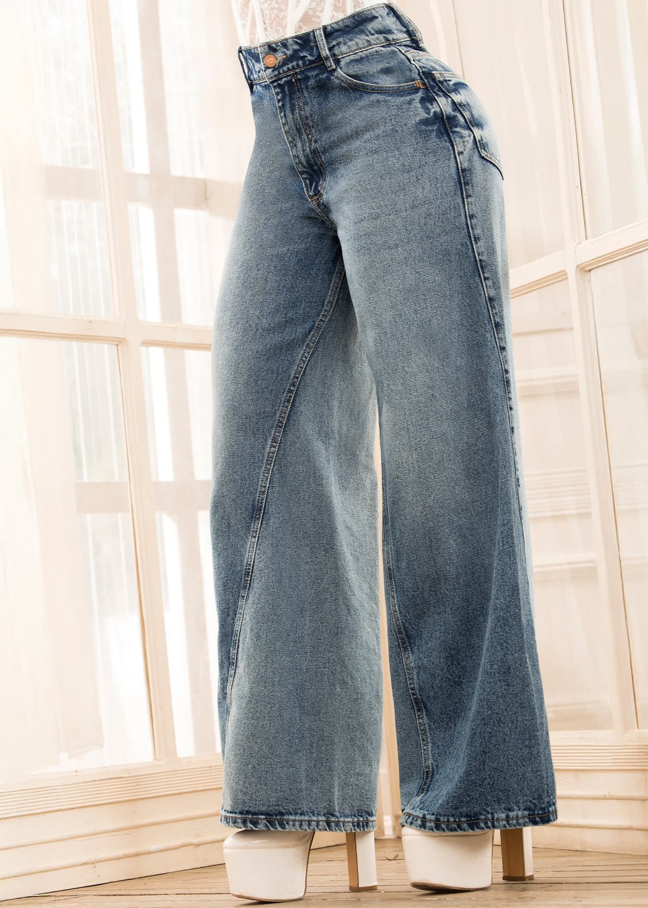 Jean wide leg clásico